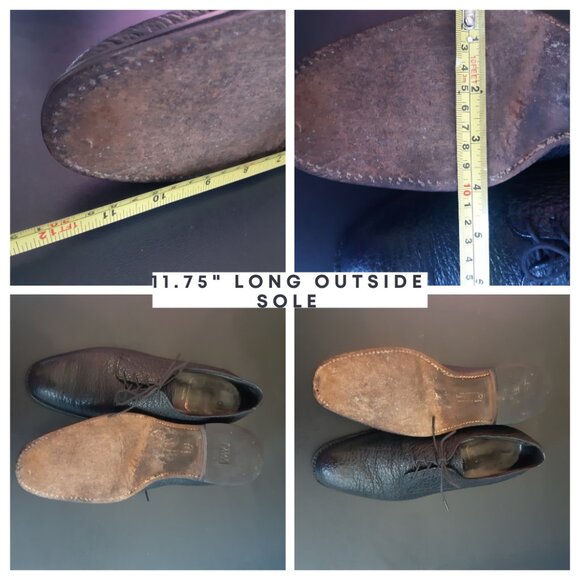 Rare Crockett & Jones Athlone SZ 9.5 Water Bison Vintage Black Men's Derby Shoes - Picture 13 of 16